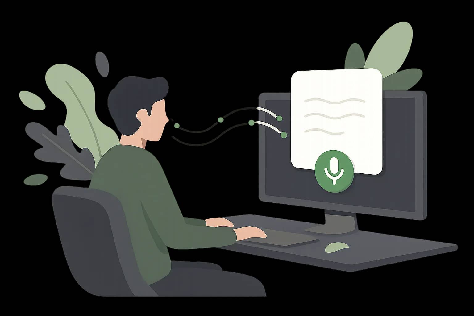 Live voice dictation into a desktop app with Vibe Typer