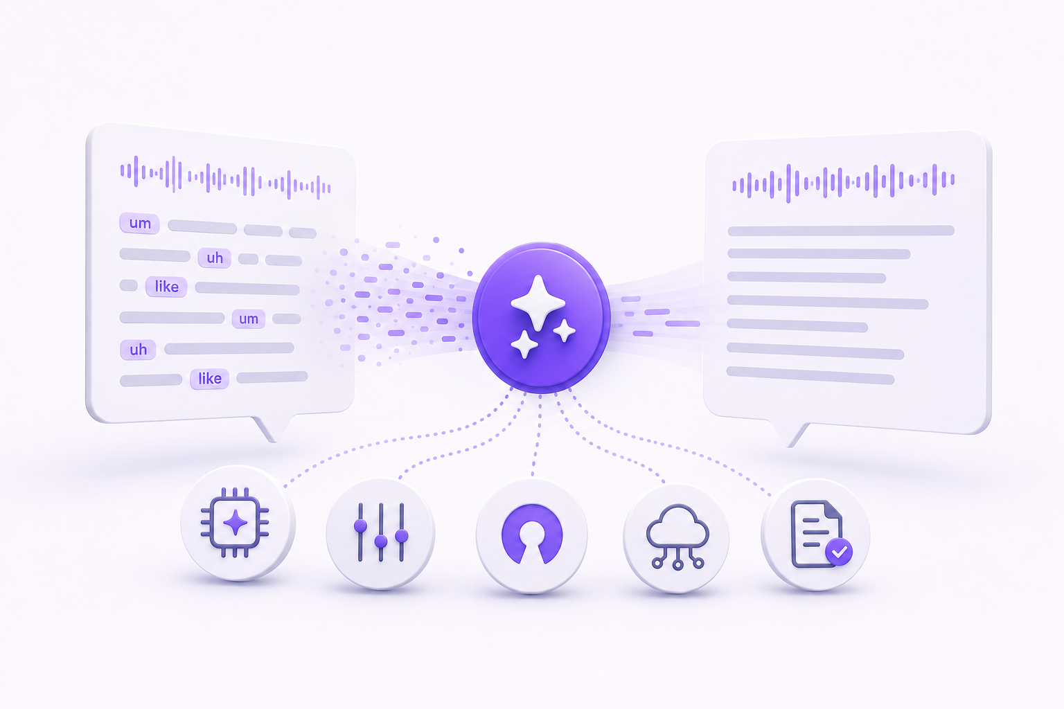 Five ways to automatically clean up filler words from voice transcription