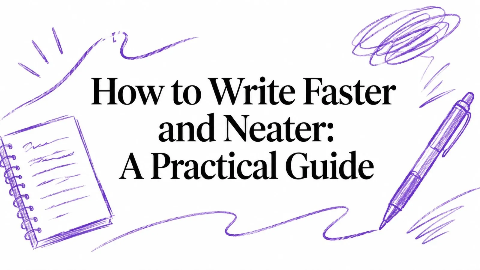 How to Write Faster and Neater: A Practical Guide