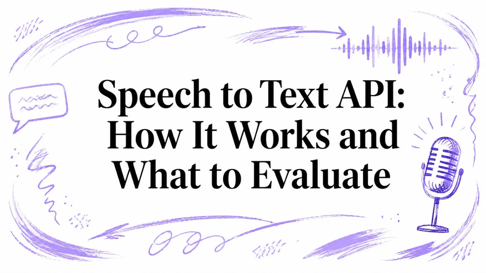 Speech to Text API: How It Works and What to Evaluate