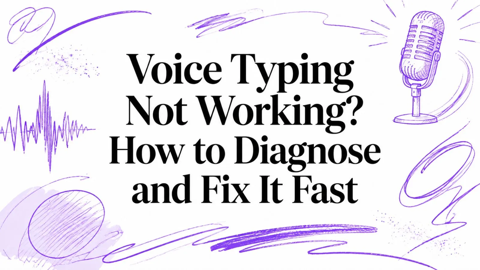 Voice Typing Not Working? How to Diagnose and Fix It Fast